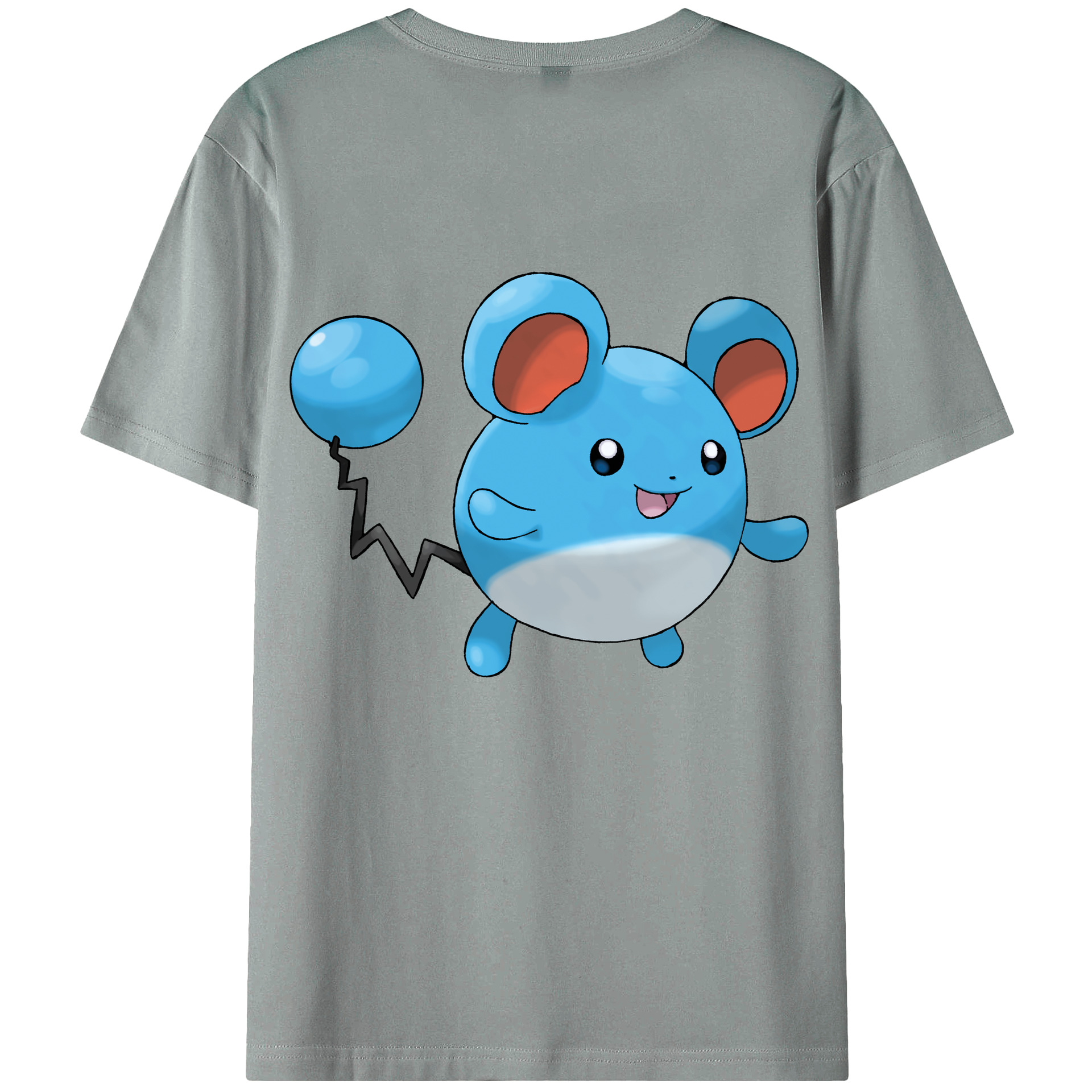 （画像用） ポケットモンスター Pokémon 綿100％ メンズ半袖Tシャツ（バックプリント） 通気性